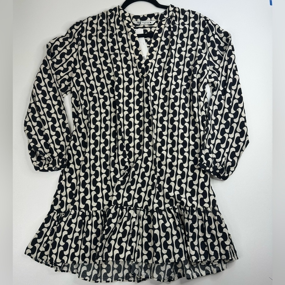 NWT Zara The Paula Retro Swing Dress Womens Medium - Picture 13 of 14